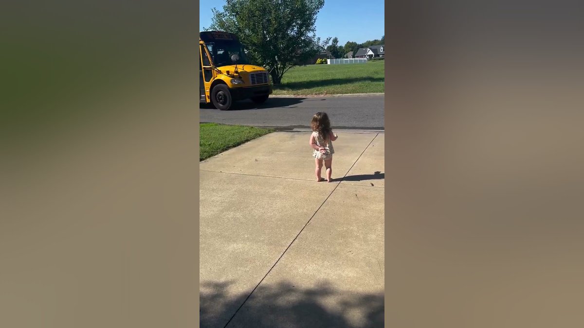 É assim que o amor puro se parece: menina espera irmão descer de ônibus escolar ❤️🥹